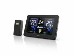 Hama Wetterstation Premium mit LED-Farbdisplay Schwarz