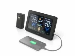 Hama Wetterstation Premium mit LED-Farbdisplay Schwarz -Prüfwerkzeug Verkäufe 140652015 xxl