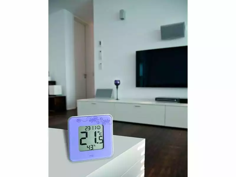 TFA Dostmann Thermo-/Hygrometer STYLE, Lila 5 TFA Dostmann Thermo-/Hygrometer STYLE, Lila – Bild 3