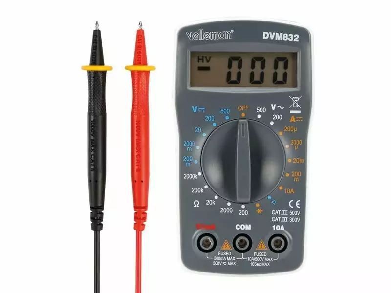 Velleman Multimeter DVM832 1999 Digits 2 Velleman Multimeter DVM832 1999 Digits
