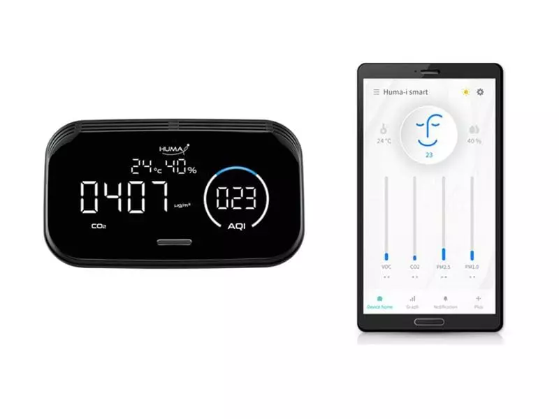 Humatech Luftgütemonitor Huma-i HI-300 Schwarz 6 Humatech Luftgütemonitor Huma-i HI-300 Schwarz – Bild 4