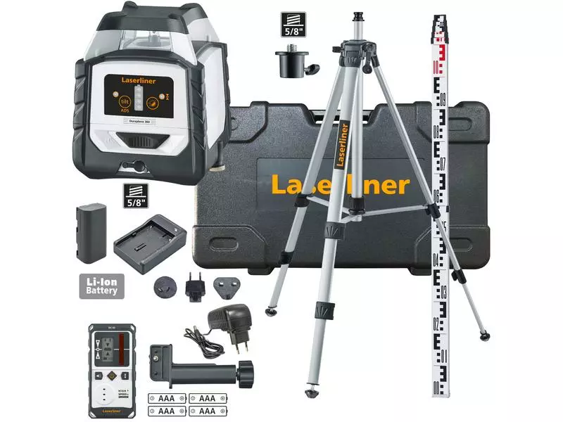 Laserliner Linienlaser Duraplane 360 Set 175 cm, Rot 20 m 3 Laserliner Linienlaser Duraplane 360 Set 175 cm, Rot 20 m