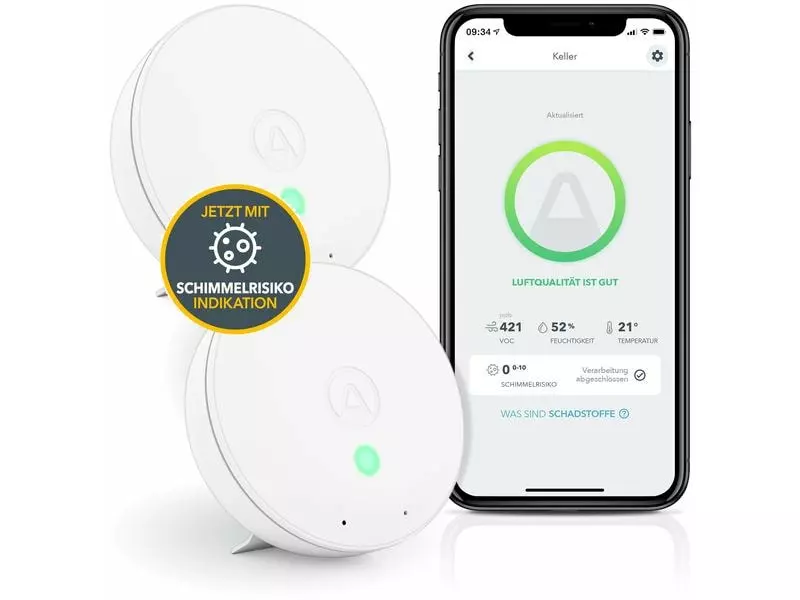 Airthings Luftgütemonitor Wave Mini 2 Stück 4 Airthings Luftgütemonitor Wave Mini 2 Stück – Bild 2