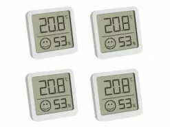 TFA Dostmann Thermo-/Hygrometer Digital, Weiss, 4er Set