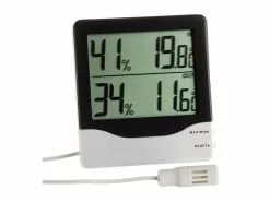 TFA Dostmann Thermo-/Hygrometer Elektronisch, Schwarz / Weiss