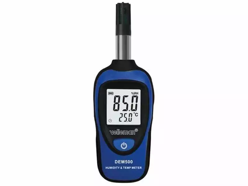 Velleman Temperatur- und Feuchtigkeitsmessgerät Mini DEM500 3 Velleman Temperatur- und Feuchtigkeitsmessgerät Mini DEM500